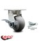 Service Caster 4 Inch Kingpinless Thermoplastic Rubber Wheel Caster with Brake and Swivel Lock SCC-KP30S420-TPRRD-SLB-BSL - alternate 5